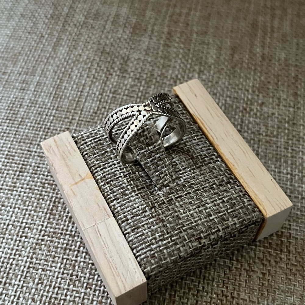 Anna Beck Two-Tone Pavé Ring Set in Gold & Silver - Picture 7 of 13